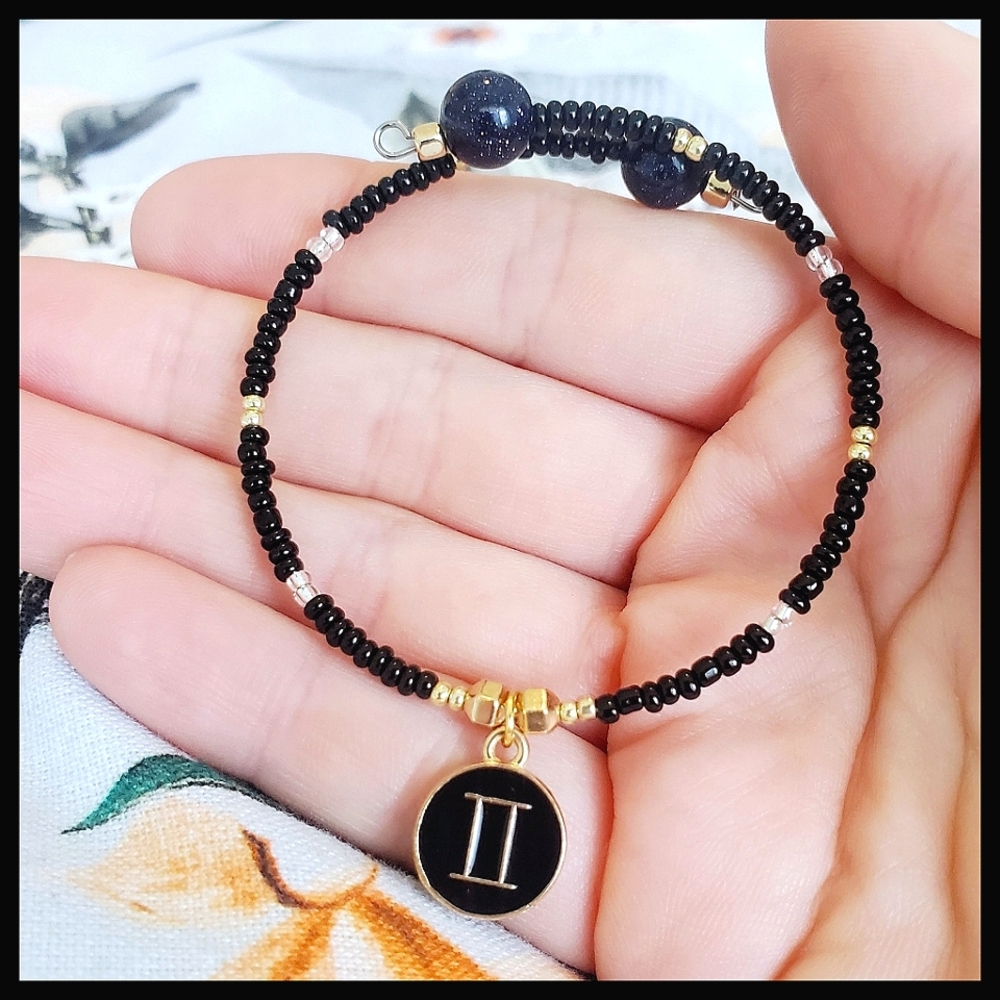 Terra Moda Black Astrological Charm  Bangle - NWT Boutique Jewelry